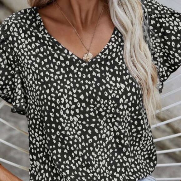 FIERECE DOLLZ leopard Animal Print top - Picture 3 of 5